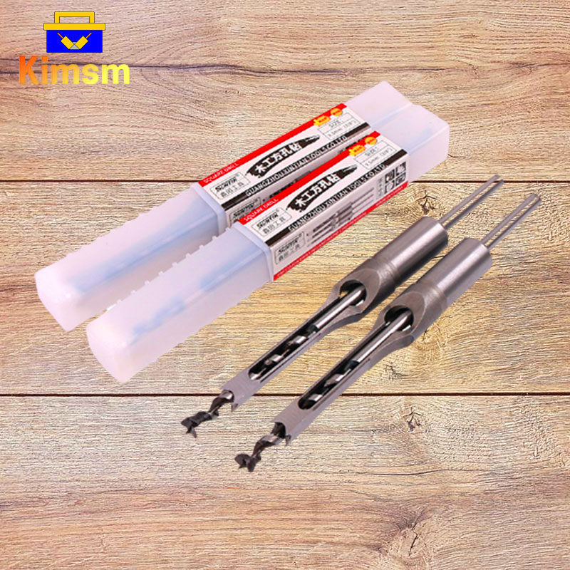 4PCS Set Square Hole Drill Bits For Woodworking High Quality And Powerful Wood Mortising Chisel Punch For Square Tenon Machine