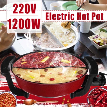 220V 1200W 6L Electric Hot Pot Kitchen Soup Stock Pot Cookware Non-stick For Induction Cookers Cooking Pot