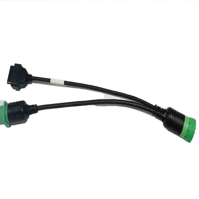 Cummins 9P green straight head OBD Y type connector