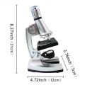 1200x Student Kids Educational Toy Biological Microscope with Reflecting Mirror Illuminated Lamp Birthday Gift for Children