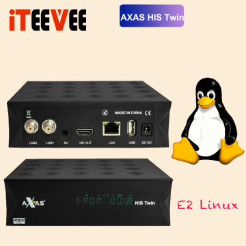 Axas His Twin DVB-S2/S HD Satellite TV Receiver WiFi + Linux E2 Open ATV 6.4 TV Box support OScam CCAMS