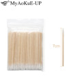 300pcs Disposable Ultra-small Cotton Swab Lint Free Micro Brushes Wood Cotton Buds Swabs Eyelash Extension Glue Removing Tools