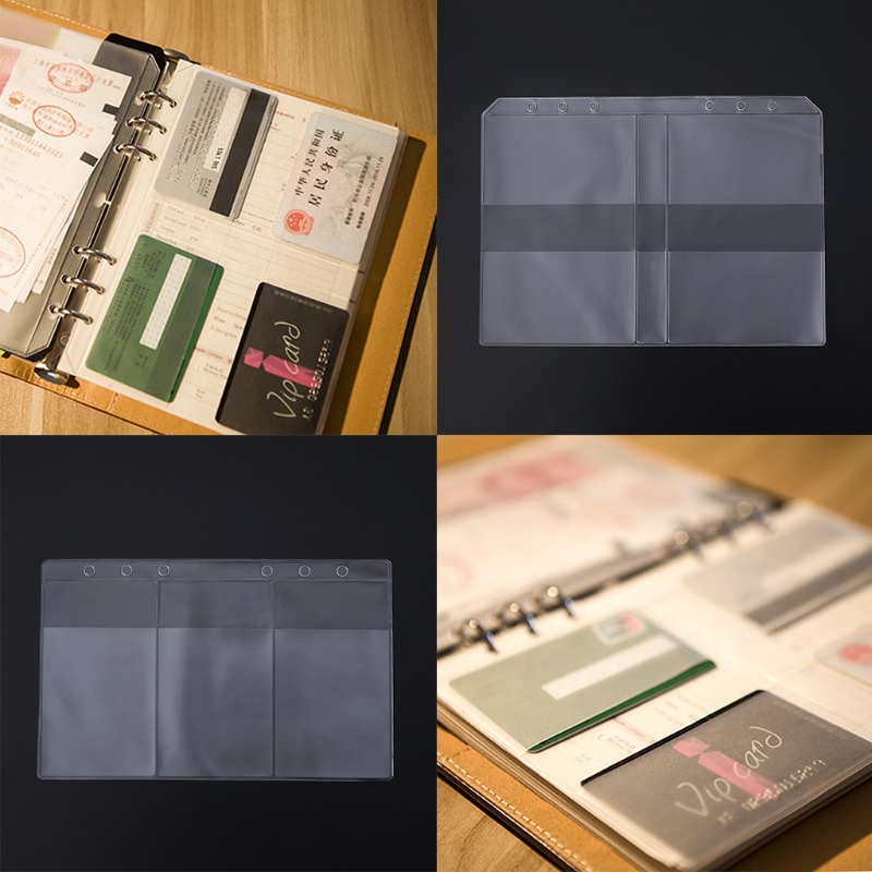 2021 New Clear PVC Business Card Storage Bag Filing Products Holder Binder Folder Cover