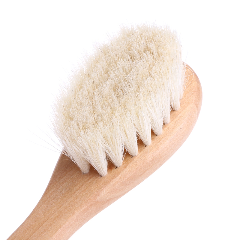 Soft Wooden Handle Brush Baby Hairbrush Newborn Hair Brush Infant Comb Head Massager Convenient