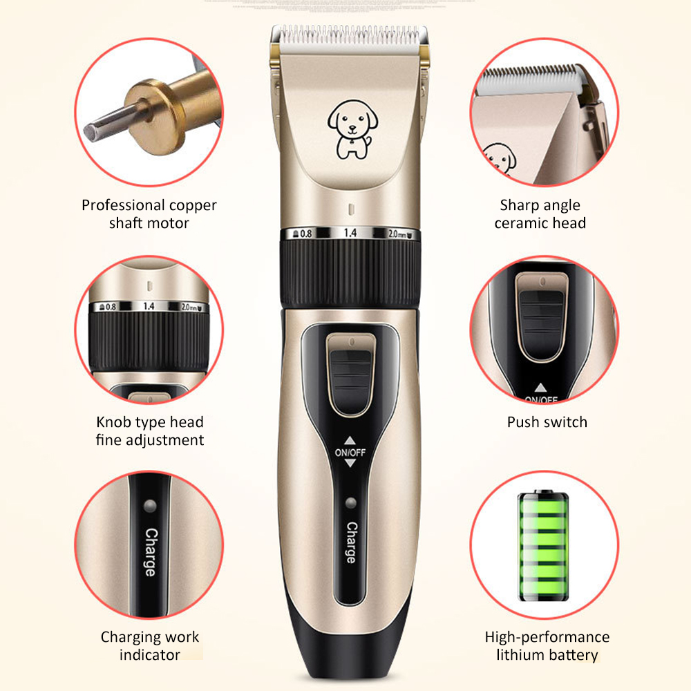 Pet electric hair clippers rechargeable low noise hair trimming scissors grooming instrument cat and dog hair trimmer electric p