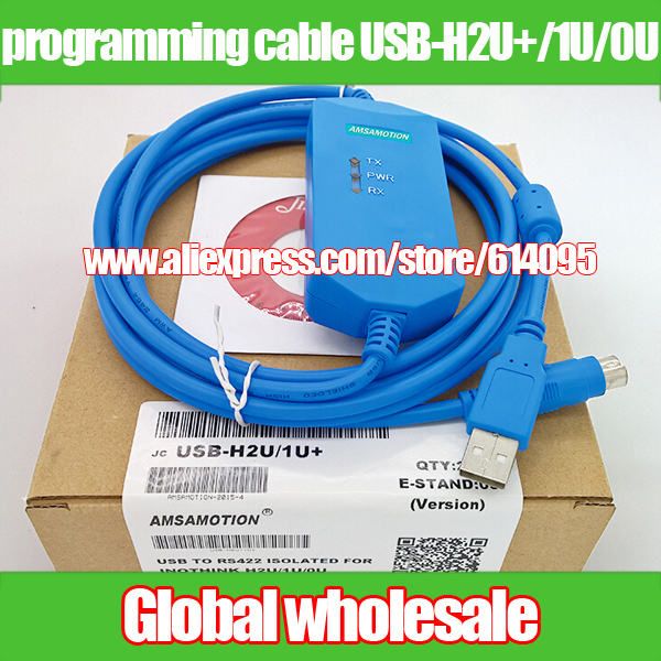 Inovance PLC programming cable USB-H2U+/1U/0U / isolated PLC data download cable for H0U \ H1U \ H2U Electronic Data Systems