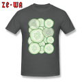 Cucumber Slices Tees Men T Shirt Fresh Summer Style T-shirt Cold Black Tshirts Cotton Top Clothes Simple Tees Father Day Gifts