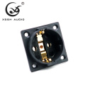 4pcs pure copper plated Rhodium Gold NeutralFI-E30 AC 250V 16A EU Euro Schuko 2 pin IEC inlet Power plug Chassis socket