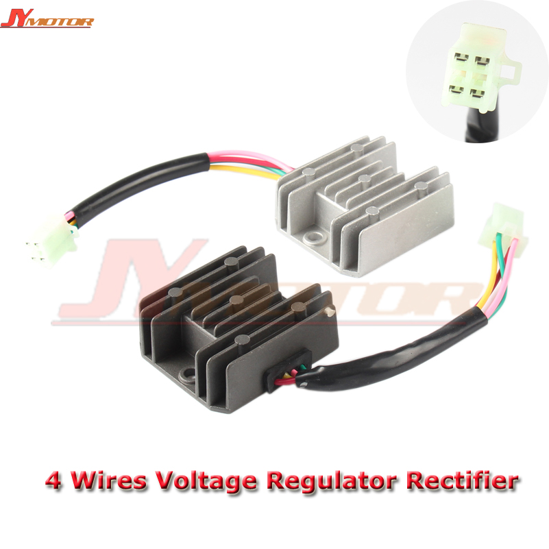4 Wires Voltage Regulator Rectifier Motorcycle Boat Motor Mercury ATV GY6 50 150cc Scooter Moped JCL NST TAOTAO