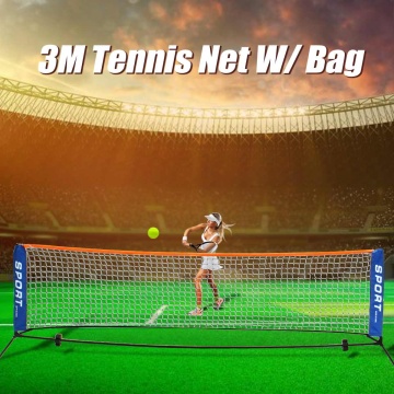 Portable 3 Meter Tennis Net Standard Tennis Net For Match Training Net With Frame Bracket Tennis Racquet Sports Network