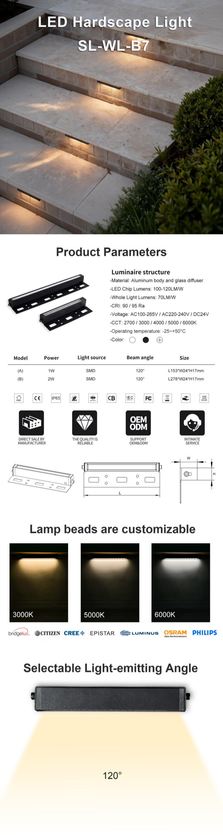 LED Hardscape Light for Path Landscape