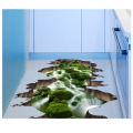 3D Creek Floor Sticker Green Stream Scenery Wall Stickers For Living Room Kids Room Bedroom Bathroom Home Decoration Mural Decal