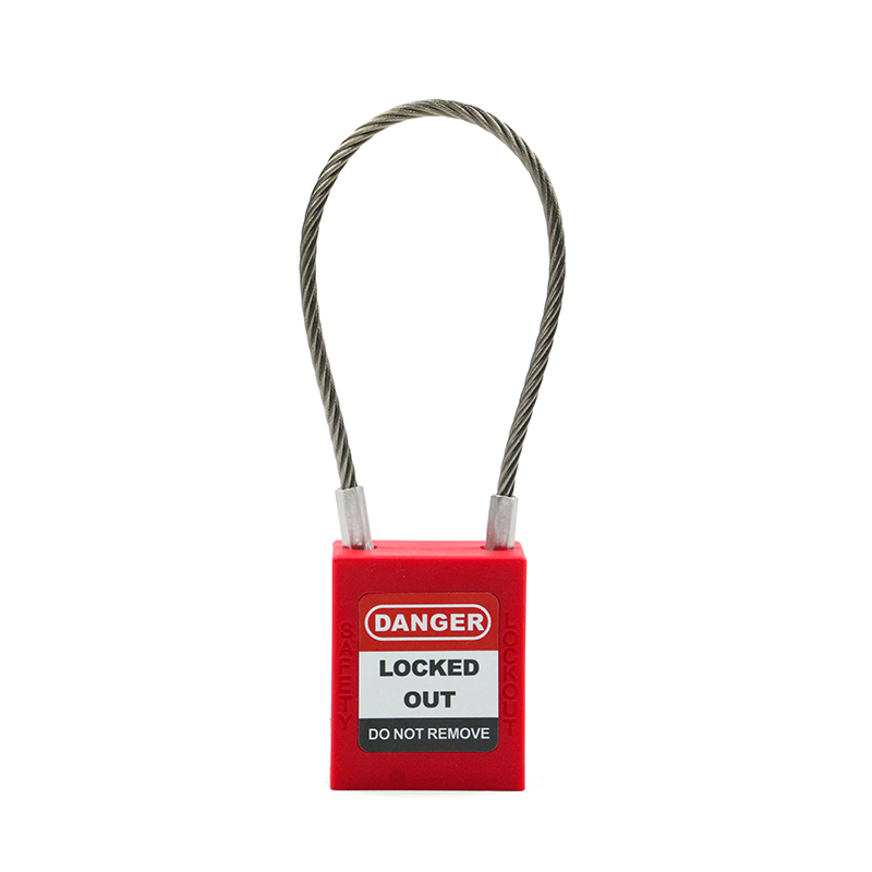 Lockey Adjustable Master Pad Locks 175mm Stainless Steel Cable Wire Shackle Safety Padlock Lockout
