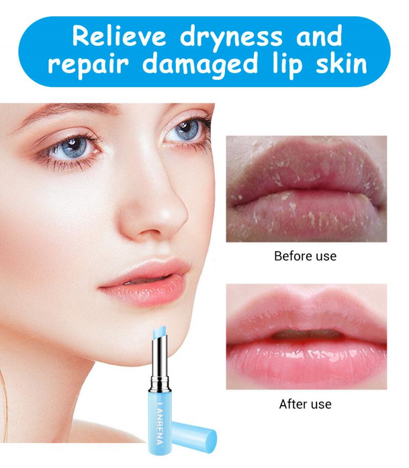 1 PC LANBENA Hyaluronic Acid Lip Balm Lip Plumper Moisturizing Reduce Fine Lines Relieve Dryness Long-Lasting TSLM1