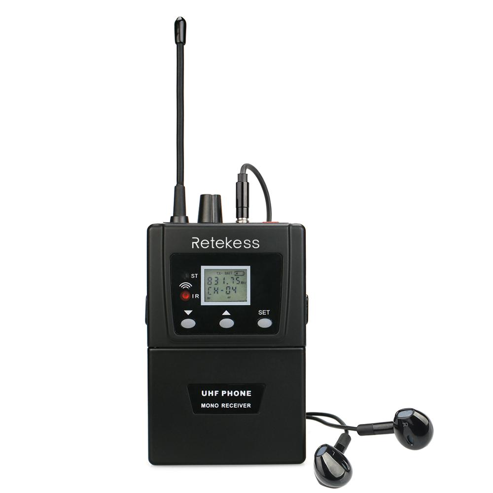 Retekess Conference System Simultaneous Interpretation RF Transmitter +2 Wireless Receiver T127 with Earphone Microphone System