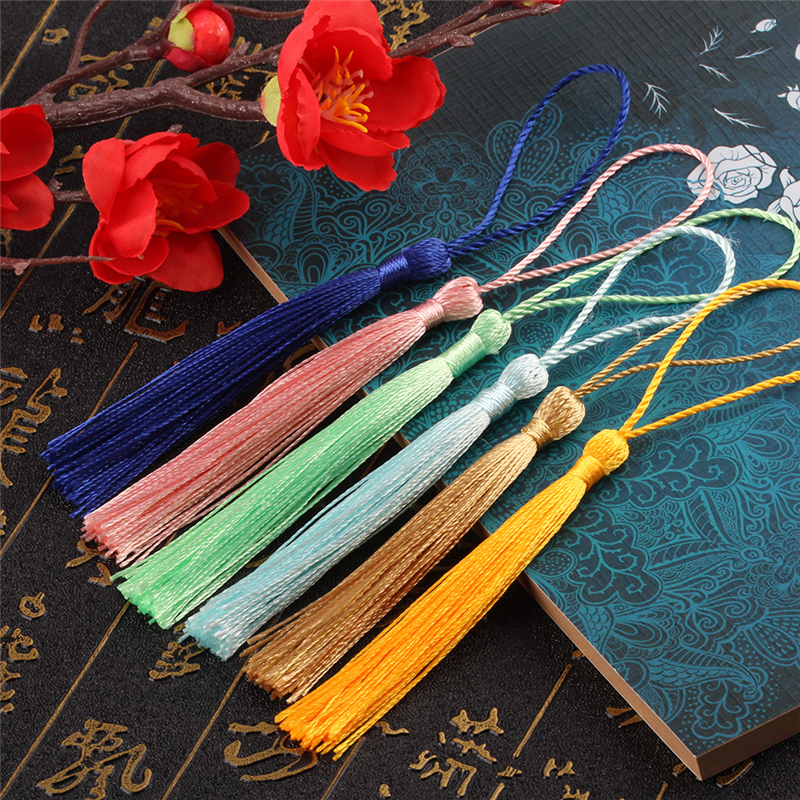 wholesale 100pcs/Pack Polyester Silk Tassels Fringe Trim 13cm Long Cotton Tassel Wedding Decoration DIY Sewing Accessories