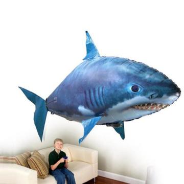 Remote Control Flying Shark Fish Toys RC Radio Air Balloons Swimming Inflatable Blimp Xmas Kids Gifts Party Decorations TSLM1