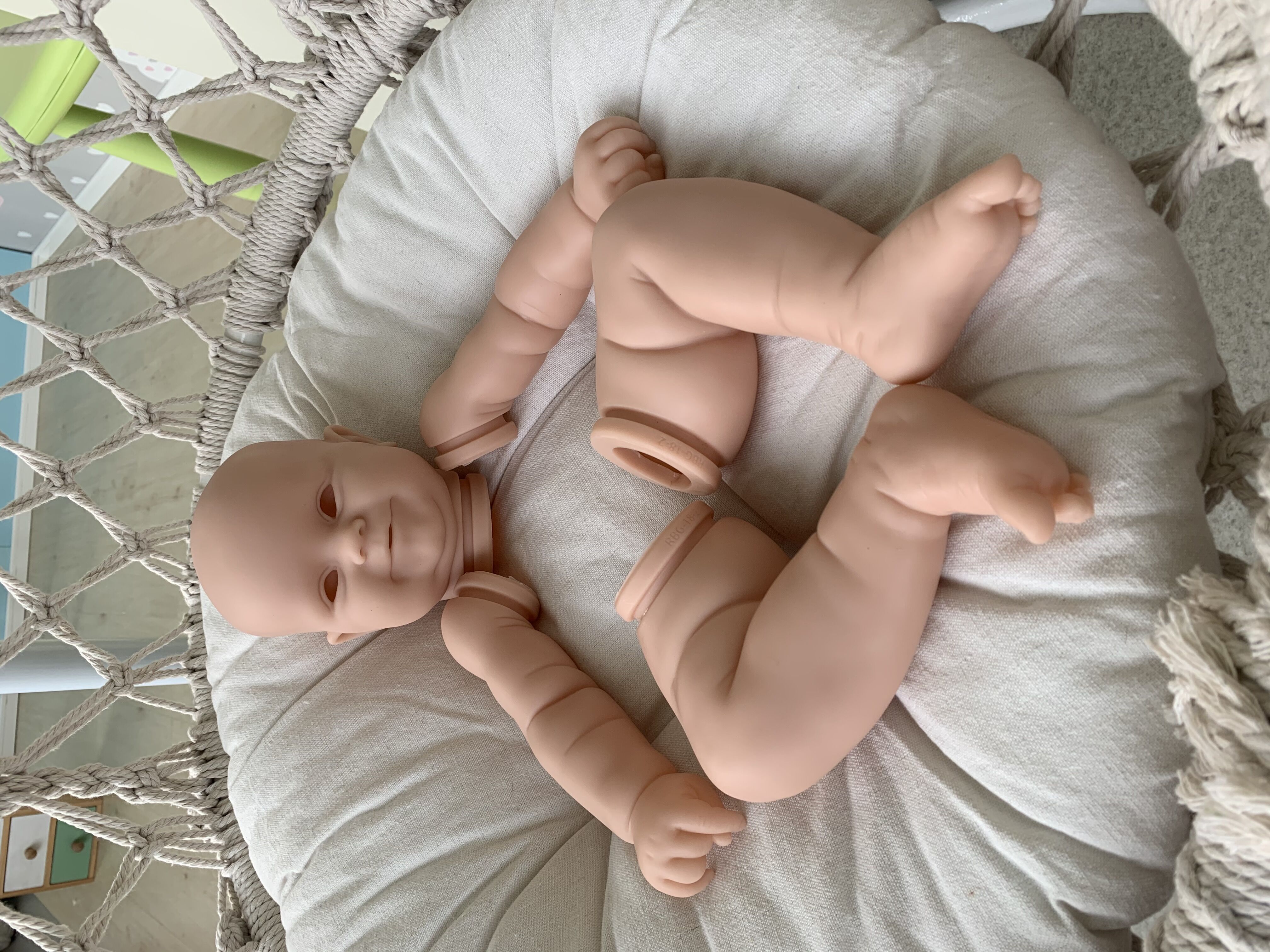 NPK 24inch DIY toy Popular reborn doll kit Maddie very soft lifelike real touch fresh color unpainted doll parts