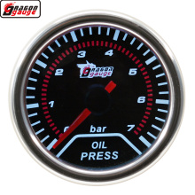 Dragon Universal Smoke Len 52mm Pointer Auto Modified Oil Pressure Gauge 0-7 Bar Meter White Backlight With Sensor Free Shipping