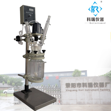 China factory price for Laboratory equipment Vacuum Chemical jacketed glass reactor for heating and cooling