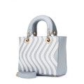 Simple striped decoration handbag shoulder bag