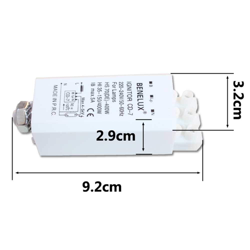 CD-7 Electronic Ignitor Starters for HID HPS Lamps Metal Halide Light 70-400W 220-240V 50-60Hz, 2-Pack