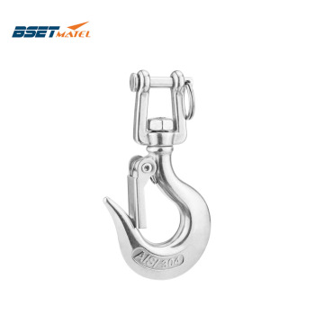 304 Stainless Steel Swivel Eye Lifting Snap Hook cargo snap hook crane hook with Latch NO Rust marine rigging hardware