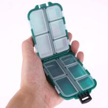 Plastic Fishing Tackle Box Small Accessory Box Pesca Square Fishhook Box Iscas Medicine Storage Case for Camping Hiking Fishing