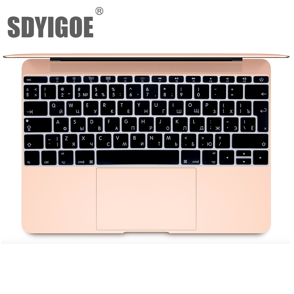 Russian Keyboard Cover Skin UK Silicone For Macbook 12"A1534 Retina for Pro 13" Not with touch bar A1708 Dustproof Film