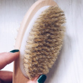 35cm 2in1 Sided Natural Bristles Brush Scrubber Long Handle Wooden SPA Shower Brush Bath Body Massage Brushes Back Easy Clean