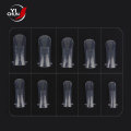 10 Size 100 Pcs Reusable Manicure Fiber Nail Form Artificial Finger Tip For Professional Poly Acrylic Gel Nail Extensions