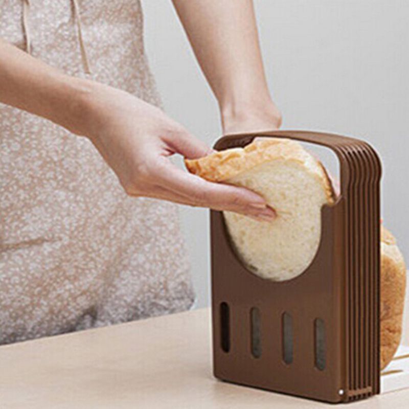 Adjustable Bagel Bread Slicer Toast Loaf Cutter Sandwich Slicing Tool Folding
