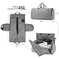 Modoker Garment Travel Bag with Shoulder Strap Duffel Bag Carry on Hanging Suitcase Clothing Business Bags Multiple Pockets Grey