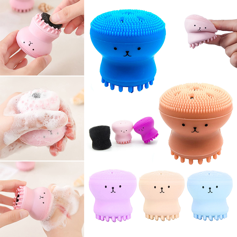 Facial Cleansing Brush Silicone Face Body Mask Exfoliating Pore Cleaner Brush Skin Care Massager Face Wash Beauty Product TSLM1