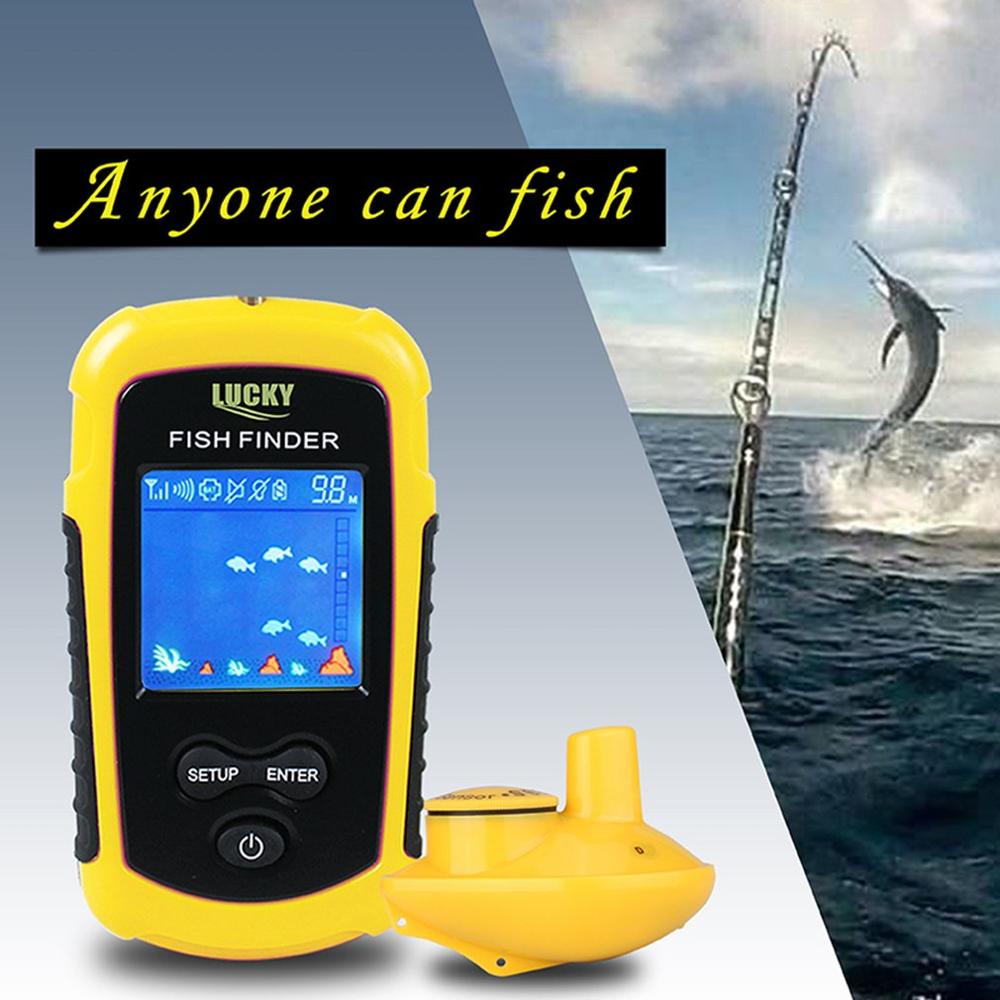 2020 Hot FFW1108-1 Wireless Sonar Fish Finder 40m Depth Range Ocean Lake Sea Fishing Water Resistant Fish Detector New