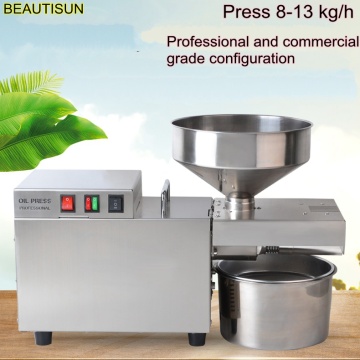 BEAUTISUN,Stainless steel automatic oil machine, small commercial oil press, Hemp coconut oil extractor machine oil presser,S9