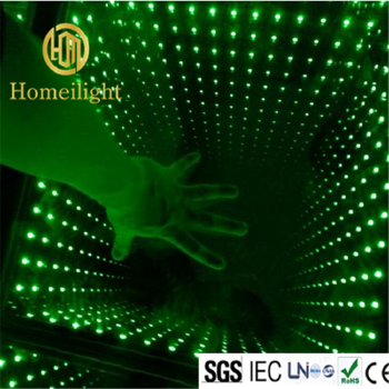 Homeilicht 3X4m Wedding DJ Interactive 3D Time Tunnel RGB LED Mirror Dance Floor