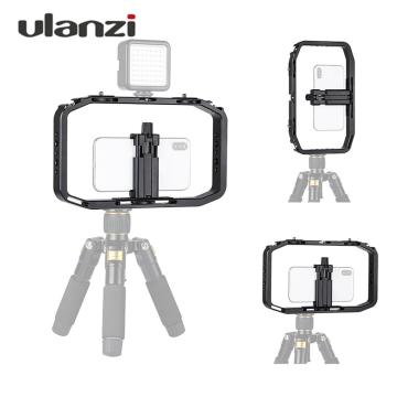 Metal Ulanzi M-Rig Handheld Vlog Stabilizer Camera Rig Camera Cage w/ 3 Cold Shoe Mounts Phone Holder for GoPro DSLR Smartphone