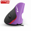 CHYI Vertical Mouse Optical USB Wired Computer Mause Ergonomic 1600 DPI Office Mice With Wrist Rest Mouse Pad Kit For Laptop PC