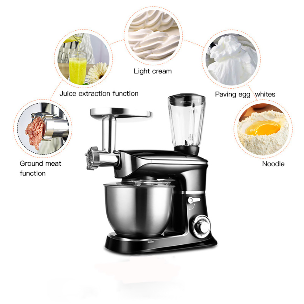 6.5L Food Mixer Kitchen Home Multifunction Fully Automatic Electric Cake Stand Mixer Dough Kneading Machine Juicer Meat Grinder