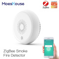 Zigbee Smart Smoke Fire Alarm Sensor Detector Home Security System Battery-powered Alarm Wireless Smart Life Tuya App Control
