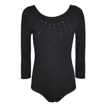 Kids Girls Teens Long Sleeve Gymnastic Leotard Ballet Bodysuit Sport Gym Costume