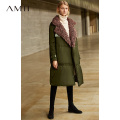 Amii Minimalist White Duck Down Jacket Winter Women Lapel Solid Female Thick Down Long Coat 11980077