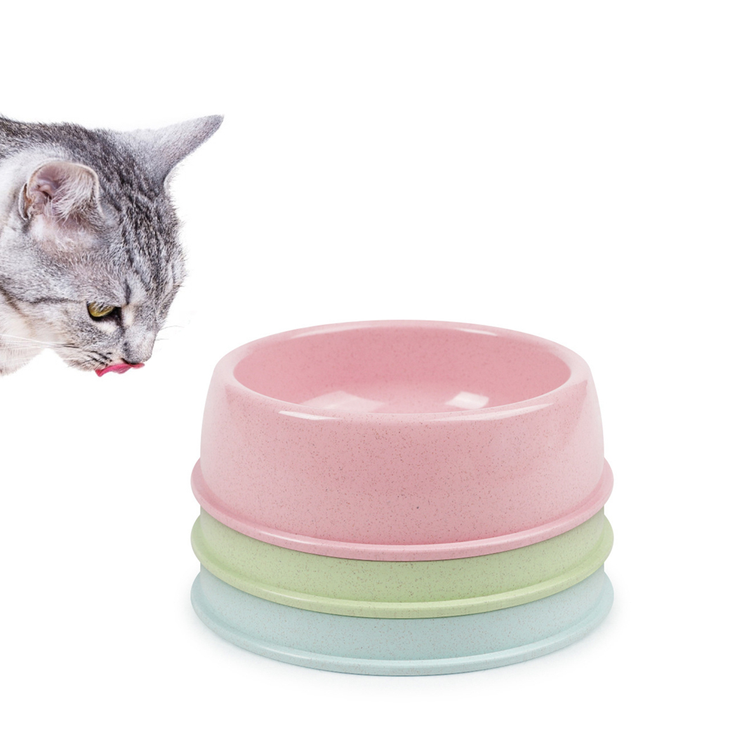1pc/3pcs Pet Bowl Wheat Straw Pet Food Bowl Pet Feeding Bowl For Cats Dogs Water Food Feeder Pet Feeding Supplies Easy To Clean