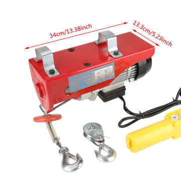 AC 220V Electric Hoist Lifting Cable IP54 100/200kg Hoist Lifting Wire Hanging Crane Electric Workshop Power Lifting EU Plug