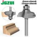 1PC 6mm 12mm Shank Ogee Edging wood router bit Straight end mill trimmer cleaning flush trim corne