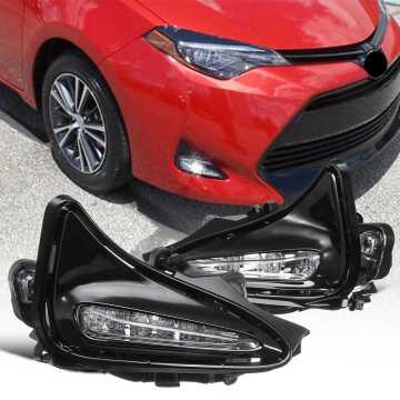 2pcs LED Front Bumper Fog Driving Lights Fog Light Lamp 81430-02020 81440-02020 TO2562102 for Toyota Corolla 2017 2018 2019