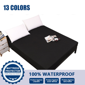 Waterproof Fitted Sheet Machine Washable Solid Color Mattress Cover Diaphragmatic Care Pad Without Pillowcases Queen/King Size