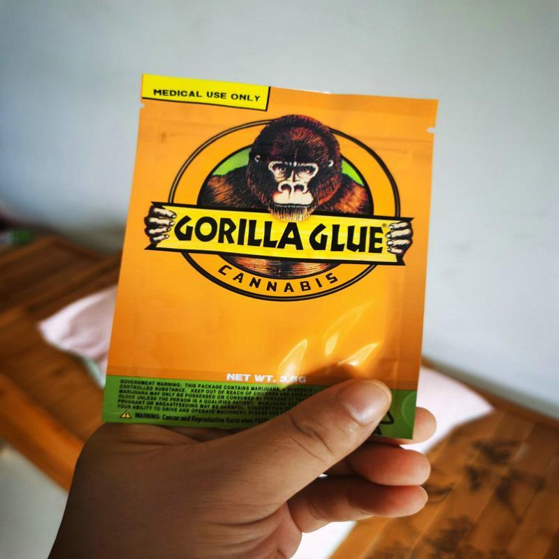 8.5*13cm Gorilla Glue Bag 3.5g Smell Proof Bags Vape Packaging For Dry Herb Gorilla Glue Mylar Zipper Bag Dhl Free rLZaM