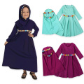 Muslim Girls Dress Two Sets Traditional Flower 2019 Kids Clothing Fashion Abaya Muslim Girl Party Dress Islamic Hijab Dresses